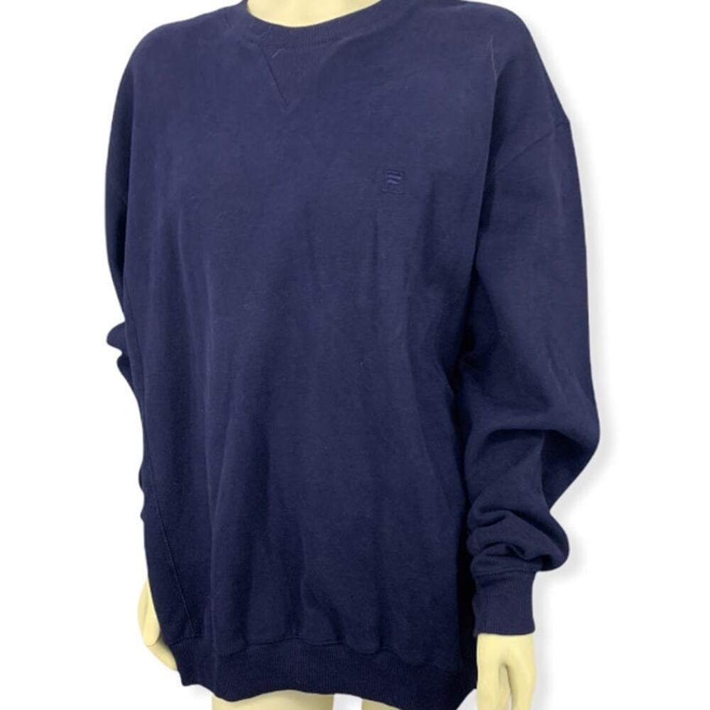 Fila basic blue long sleeve pullover sweater XL